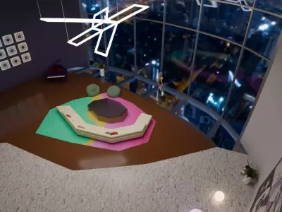 HUNTRIX inspired PentHouse Low-poly 3D model