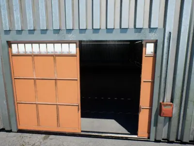 Hangar modular Low-poly 3D model purchase