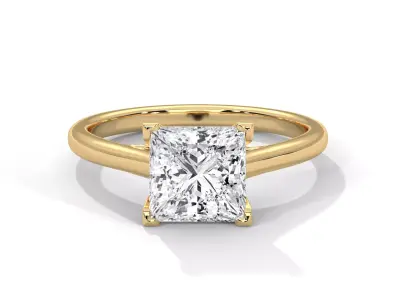 solitaire ring with detail images and 360 render videos 103 3D print model