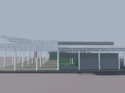 Showroom Service Center And Warehouse 3D model