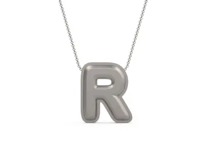 Model 1201 R Initial Letters Charm Balloon 20mm 3D print model
