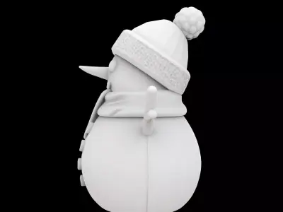 Cute Snowman Figurine 3D Printable Model 3D print model