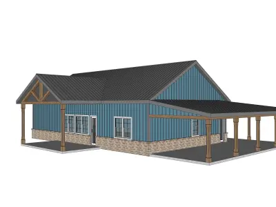 Barndominium House 028 -Archimple LLC 3D model