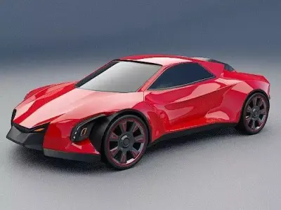 Blendeox futuristic concept car 3D model
