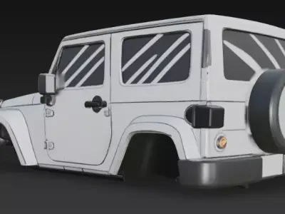 Jeep upper body 3D print model