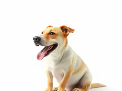 Sitting Dog Model Pack for Animation and Games Low-poly 3D model