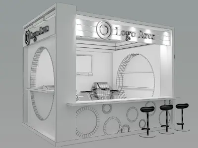 Booth Exhibition Stand a5 3D model