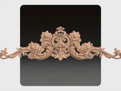 Carved decor for cnc 37 3D model