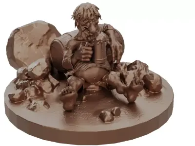 Troll with Beer 3D print model
