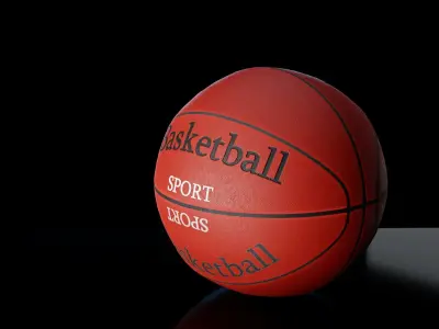Basketball PBR ball Low-poly 3D model