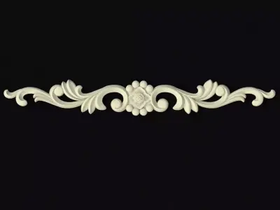 Central decor ornament for furniture 3D model 175