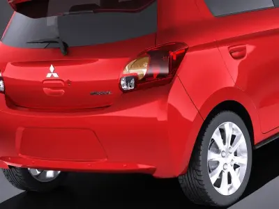 Mitsubishi Mirage 2015 VRAY 3D model