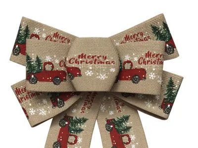 Christmas Bow Ribbon 14 Low-poly 3D model