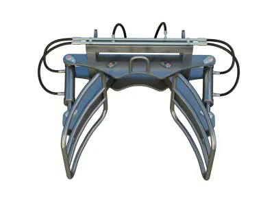 Clamp attachment for round bales Low-poly 3D model