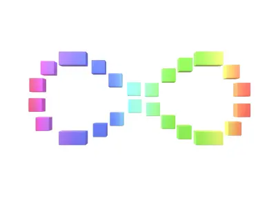 Infinity Symbol v7 004 Low-poly 3D model