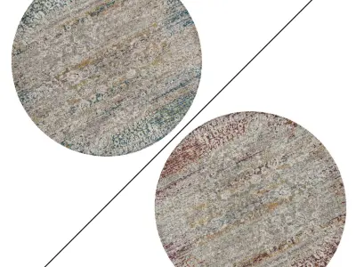 Round Rug Set 28 3D model