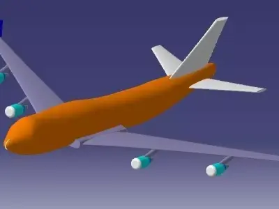 Boeing-747-400  Air Freighter Free 3D model