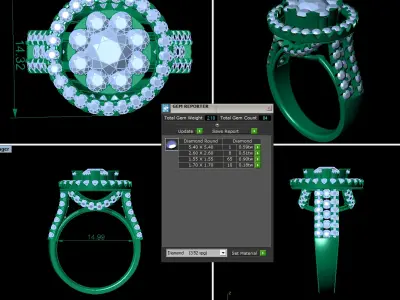 Woman Wedding Ring 177 3D print model