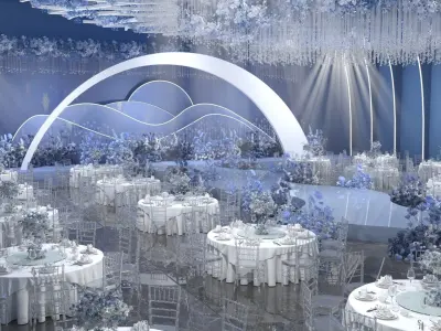 Wedding Banquet Hall 5 3D model
