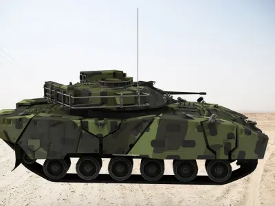  Modern camouflaged battle tank 3d 3D model
