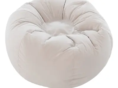 Round fabric bag chair 3D model