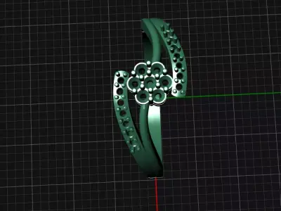 Engagement Ring STL Wedding Band for Jewelry Casting 3D print model