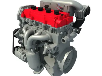 Car Engine 3D model 4