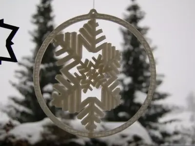 Gyroscopic Snowflake Free 3D print model