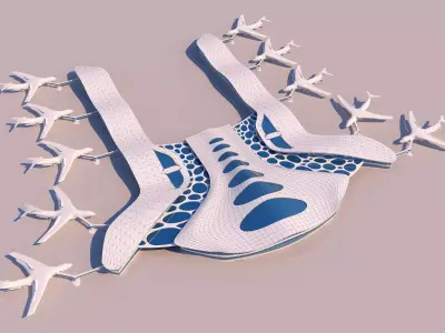 0001 - Airport Terminal Building 3D model