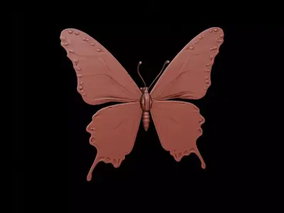 Butterfly Animal Sculpture 3D print model buy