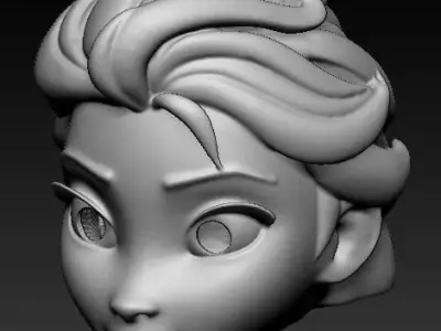 Elsa Head from Frozen 3D print model