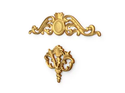 Classic carved decor ornament 384 3D model