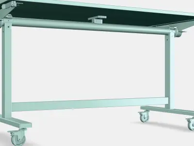 MITTZON Foldable table with castors 1 Low-poly 3D model