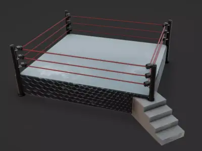 Wrestling Ring Low-poly 3D model