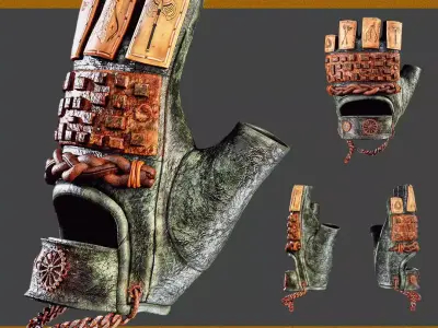 Mad Max Glove Low-poly 3D model