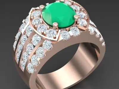 Luxury Men Rings Designs 6MR026 3D print model
