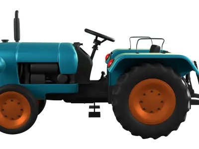 Tractor Low-poly 3D model