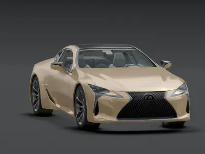 Lexus - LC 500 Low-poly 3D model