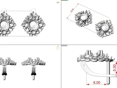 Classic Earrings 3D print model