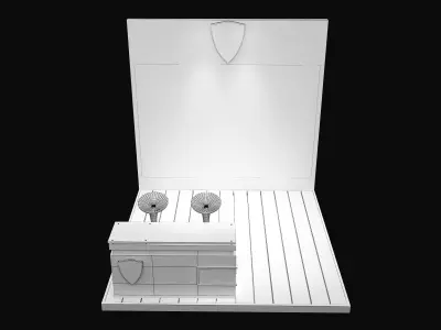 Booth Exhibition Stand a623b 3D model