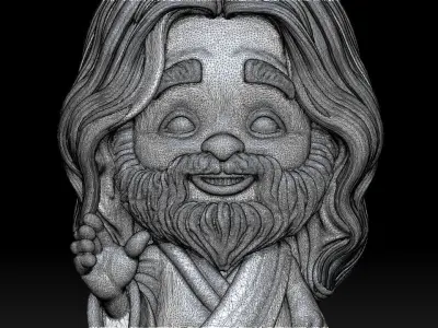 Cute Chibi Jesus Statue  3D print model