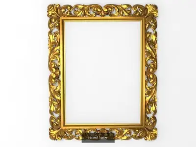5 carved frames set 3D Model Collection purchase