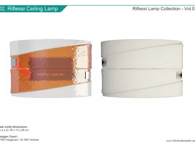 Riflessi Lamps Collection Av Mazzega 3D model