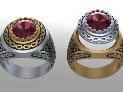 Fashion texture jewelry ring 3D print model