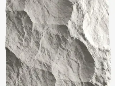 437-RockPanel piece of rock on wall 3D model