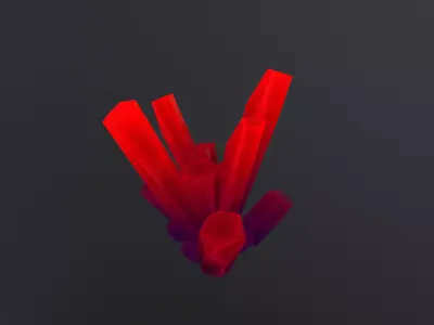 Stylized Crystal  Free low-poly 3D model