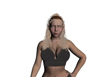 Ultra-Realistic Female Character - Fully Rigged and Game-Ready Low-poly 3D model