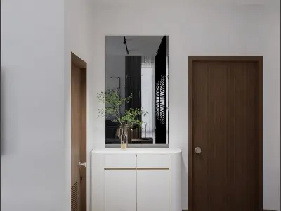 modern bedroom 3D model 6