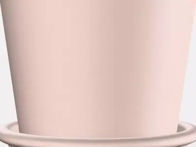 MUSKOTBLOMMA Plant pot with saucer 1 3D model