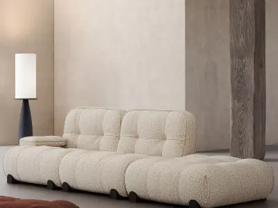 Mid Century interior scene 3D model